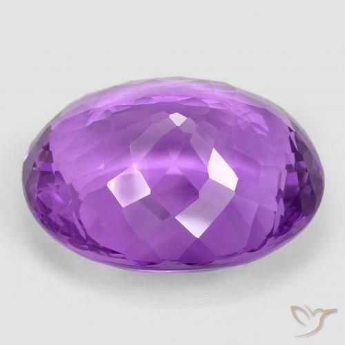 Améthyste Pourpre violacé profond naturelle ovale, 50.94 ct, VVS