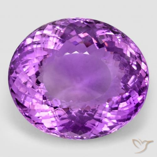 96.04ct Naturel Pourpre violacé moyen Améthyste, ovale, VVS-VS