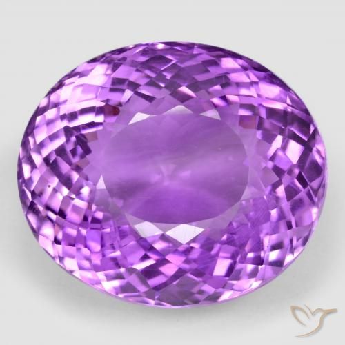 73.50ct Naturel Violet violacé Améthyste, ovale, VVS-VS