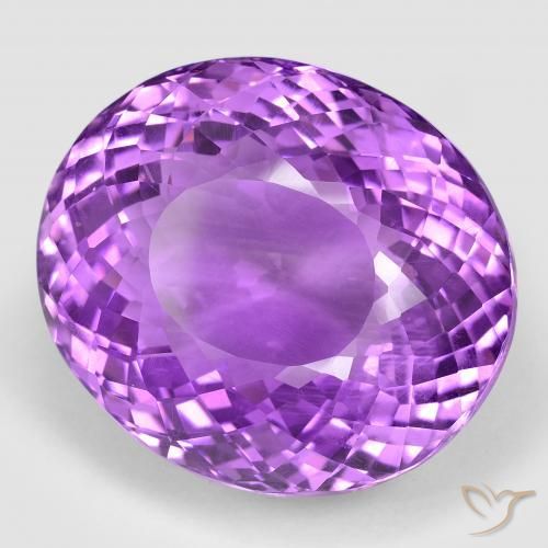 Améthyste Violet violacé naturelle ovale, 73.50 ct, VVS-VS