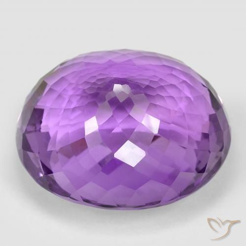 Améthyste Violet violacé naturelle ovale, 73.50 ct, VVS-VS