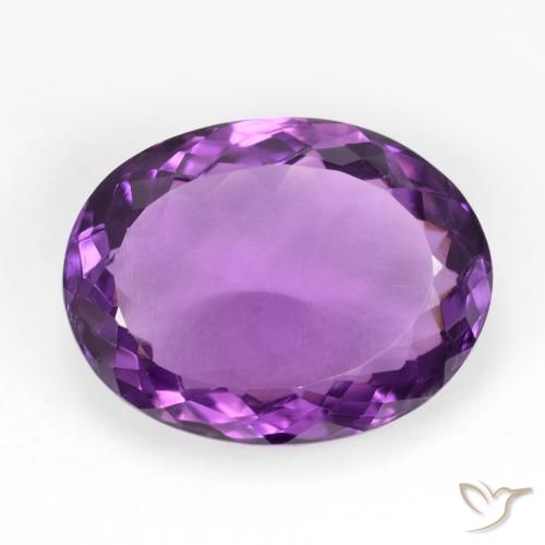 12.14ct Naturel Violet rose vif Améthyste, ovale, VVS