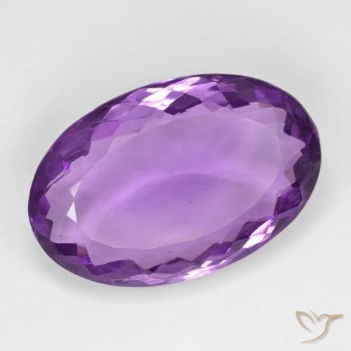 Améthyste Violet intense naturelle ovale, 15.10 ct, VVS-VS