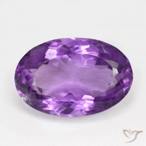 15.45ct Naturel Violet moyen Améthyste, ovale, VS