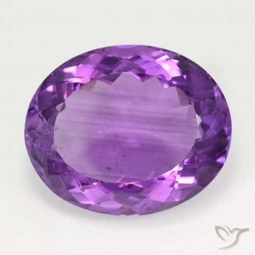 19.27ct Naturel Violet vif Améthyste, ovale, VS