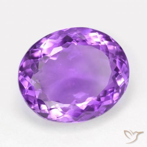 Améthyste Violet foncé naturelle ovale, 13.38 ct, VVS-VS