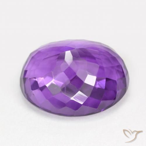 Améthyste Violet foncé naturelle ovale, 13.38 ct, VVS-VS