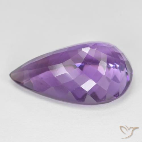 Améthyste Violet foncé naturelle En forme de poire, 15.65 ct, VS