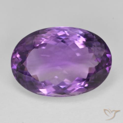 Améthyste Violet intense naturelle ovale, 14.30 ct, VS
