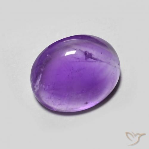 Améthyste Violet foncé naturelle ovale, 3.21 ct, Transparent