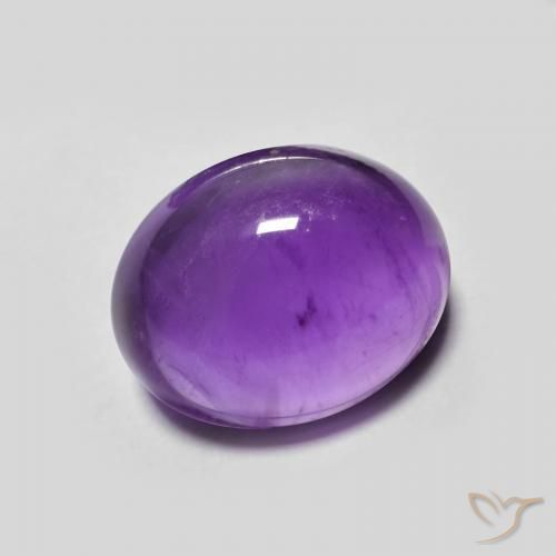 Améthyste Violet intense naturelle ovale, 3.69 ct, Transparent