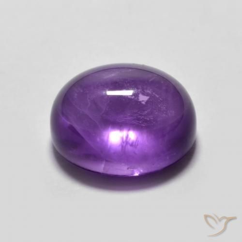 Améthyste Violet intense naturelle ovale, 3.69 ct, Transparent