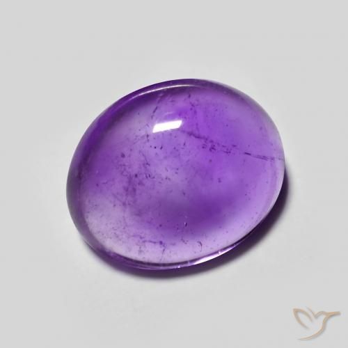 Améthyste Violet foncé naturelle ovale, 3.99 ct, Transparent