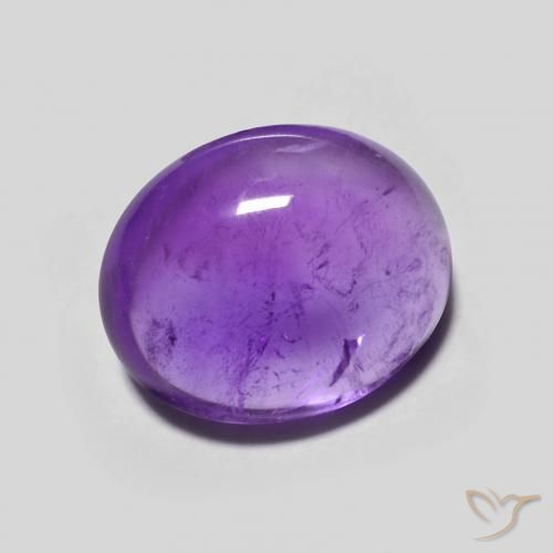 Améthyste Violet intense naturelle ovale, 3.46 ct, Transparent