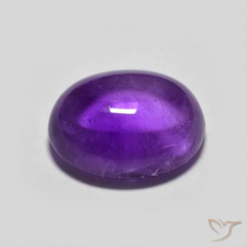 Améthyste Violet intense naturelle ovale, 3.46 ct, Transparent