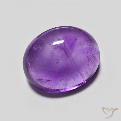 Améthyste Violet foncé naturelle ovale, 4.09 ct, Transparent
