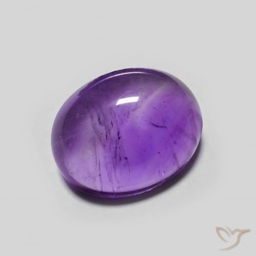 Améthyste Violet foncé naturelle ovale, 3.02 ct, Transparent