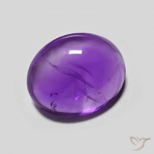 Améthyste Violet foncé naturelle ovale, 3.61 ct, Transparent