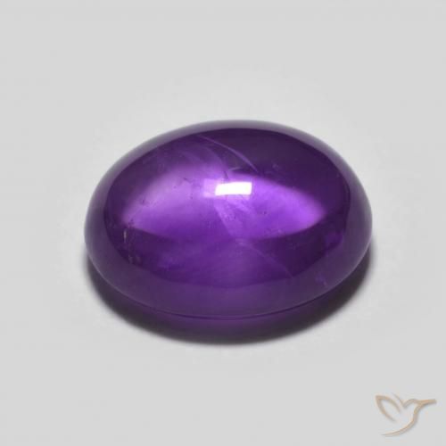 Améthyste Violet foncé naturelle ovale, 3.61 ct, Transparent