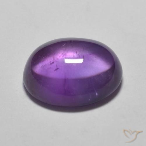 Améthyste Violet Rosâtre naturelle ovale, 3.46 ct, Transparent