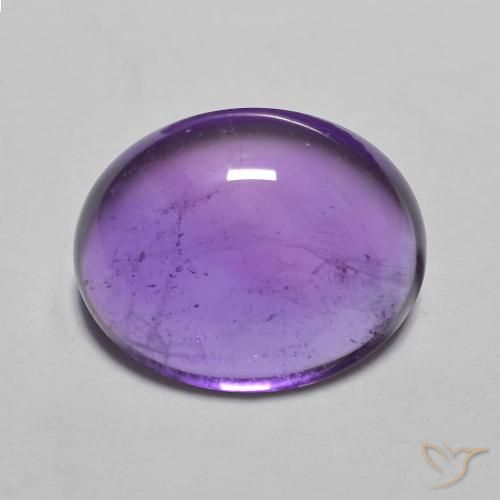 Améthyste violet intense naturelle coupe ovale, 3,80 ct, transparent