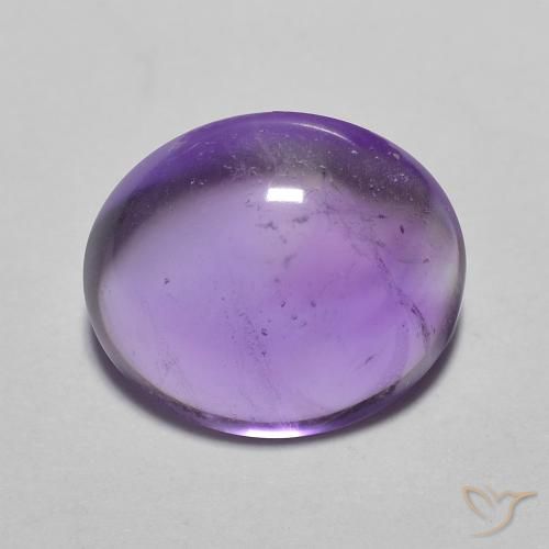 Améthyste Violet intense naturelle ovale, 3.54 ct, Transparent