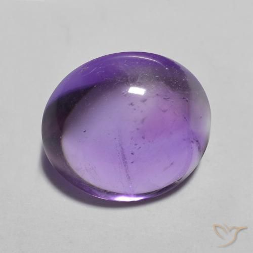 Améthyste Violet intense naturelle ovale, 3.54 ct, Transparent