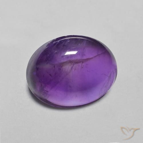 Améthyste Violet intense naturelle ovale, 3.19 ct, Transparent