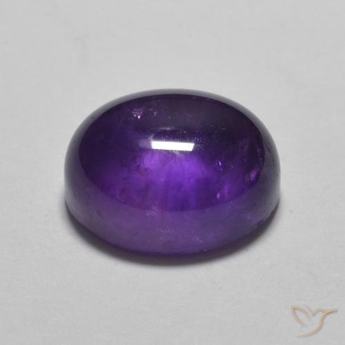 Améthyste Violet intense naturelle ovale, 3.19 ct, Transparent