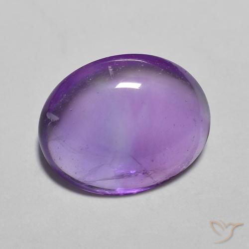 Améthyste Violet vif naturelle ovale, 3.16 ct, Transparent