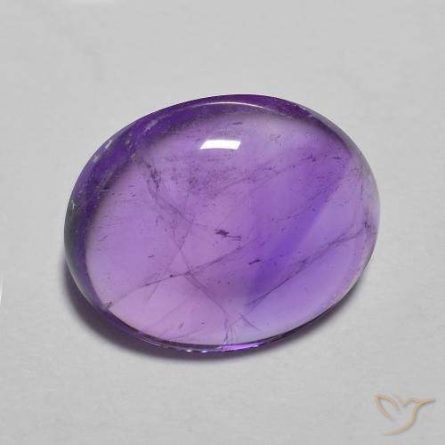 Améthyste Violet vif naturelle ovale, 3.71 ct, Transparent