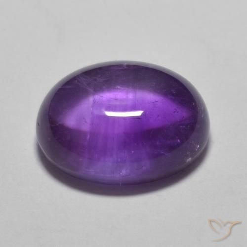 Améthyste Violet vif naturelle ovale, 3.71 ct, Transparent