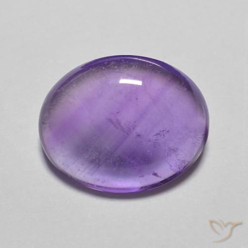 3.55ct Naturel Violet Rosâtre Améthyste, ovale, Transparent