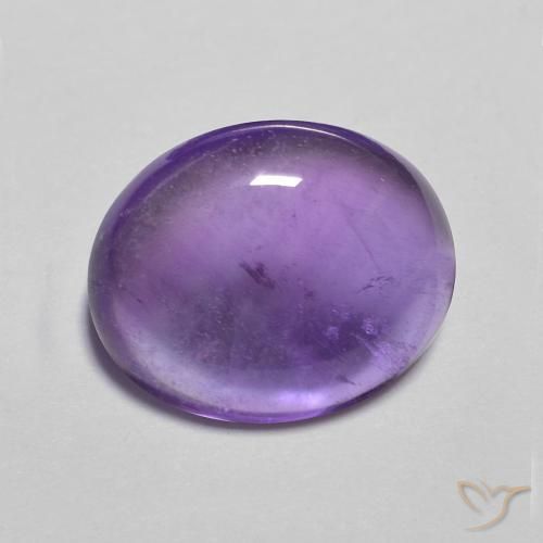 Améthyste Violet Rosâtre naturelle ovale, 3.55 ct, Transparent