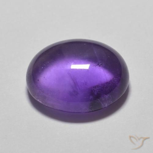 Améthyste Violet Rosâtre naturelle ovale, 3.55 ct, Transparent