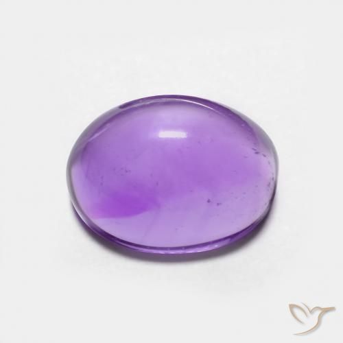 Améthyste Violet moyen naturelle ovale, 3.09 ct, Transparent