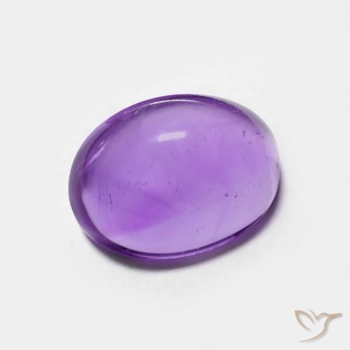 Améthyste Violet moyen naturelle ovale, 3.09 ct, Transparent