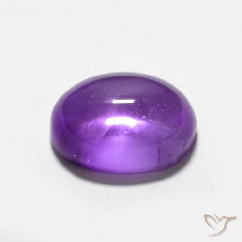 Améthyste Violet moyen naturelle ovale, 3.09 ct, Transparent