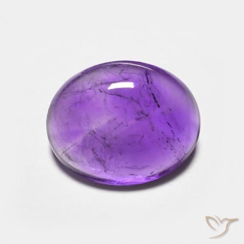 3.64ct Naturel Violet violacé Améthyste, ovale, Transparent