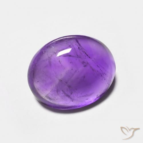 Améthyste Violet violacé naturelle ovale, 3.64 ct, Transparent