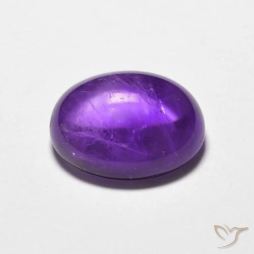 Améthyste Violet violacé naturelle ovale, 3.64 ct, Transparent