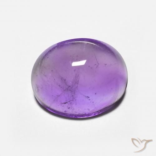 3.36ct Naturel Pourpre violacé profond Améthyste, ovale, Transparent