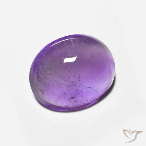 Améthyste Pourpre violacé profond naturelle ovale, 3.36 ct, Transparent