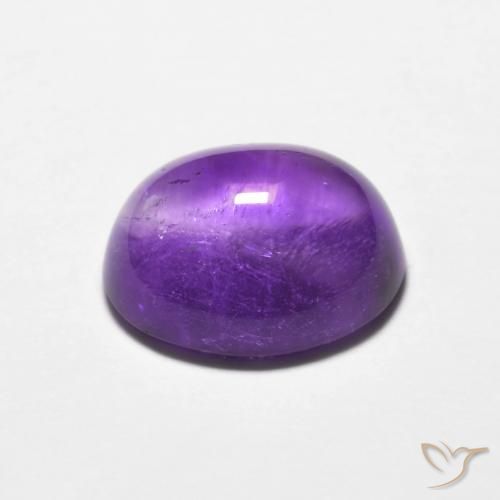 Améthyste Pourpre violacé profond naturelle ovale, 3.36 ct, Transparent