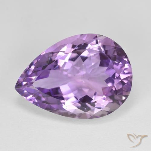 11.09ct Naturel Violet rose moyen Améthyste, En forme de poire, VVS-VS