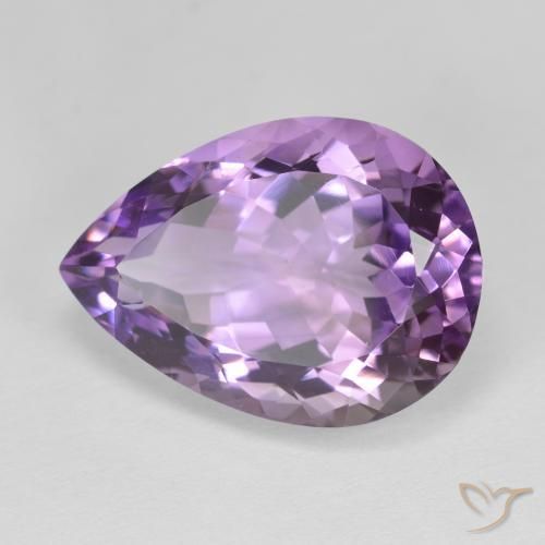 Améthyste Violet rose moyen naturelle En forme de poire, 11.09 ct, VVS-VS