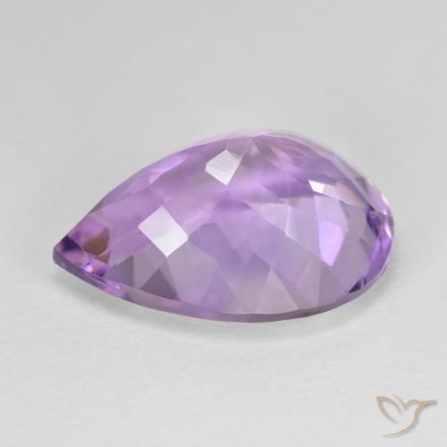 Améthyste Violet rose moyen naturelle En forme de poire, 11.09 ct, VVS-VS