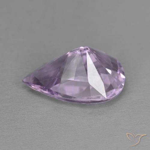 Améthyste Violet iris léger naturelle En forme de poire, 4.65 ct, VVS