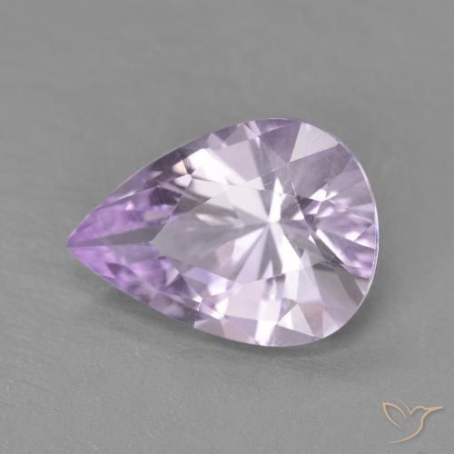 3.36ct Naturel Violet clair Améthyste, En forme de poire, VVS