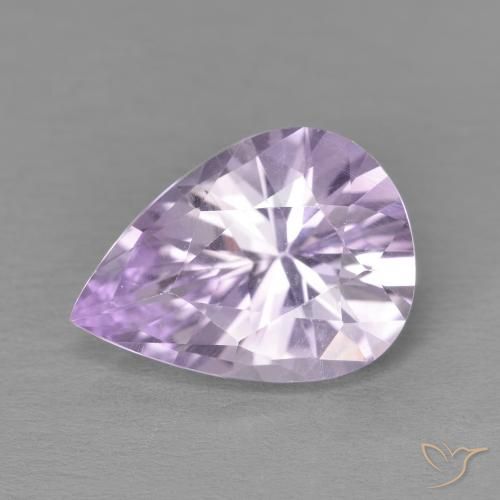 Améthyste Violet clair naturelle En forme de poire, 3.36 ct, VVS
